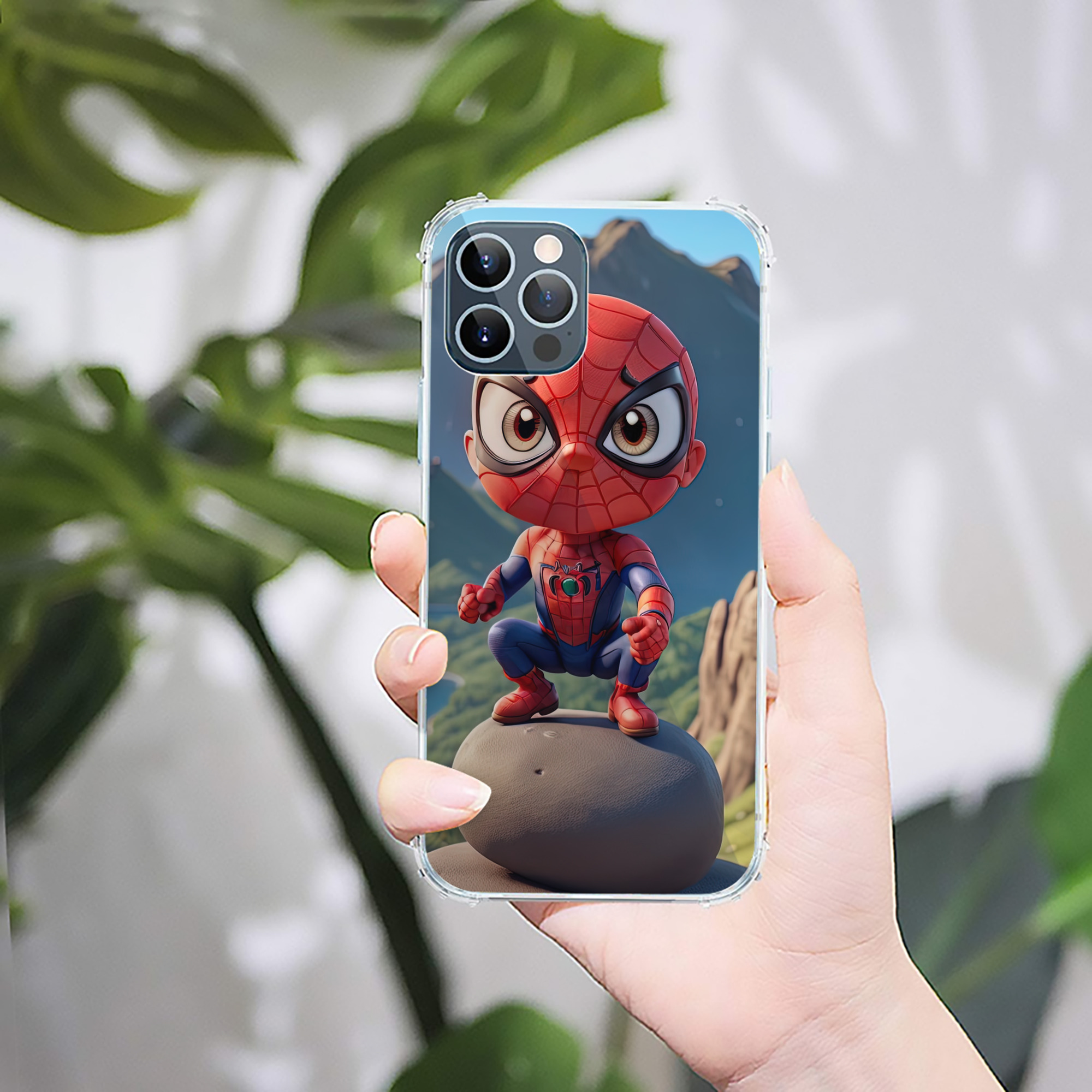 （画像用） Spider Man スパイダーマン 【iPhone 12シリーズ対応】透明スマホケース（クリアソフトケース）